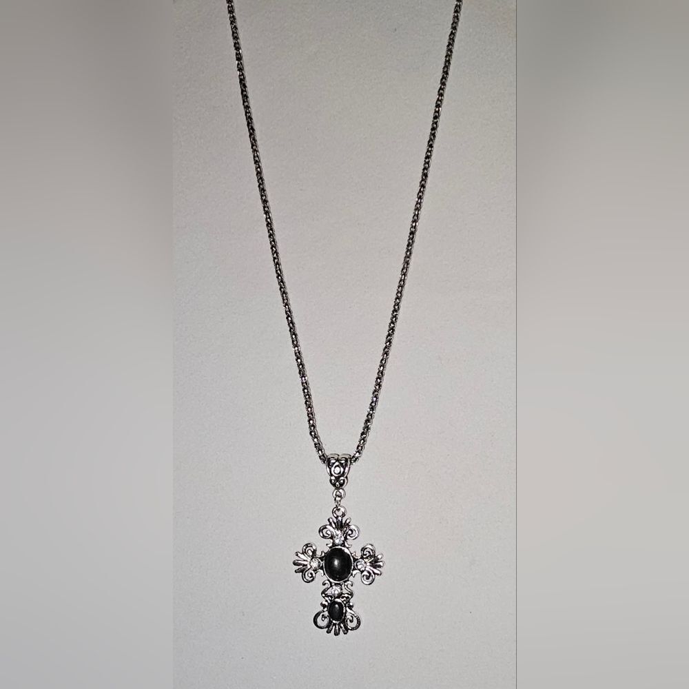 💍Cross Chain Stone Necklace - Picture 2 of 2